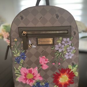 U.S. Polo Assn.  *NEW* Floral Diamond Backpack